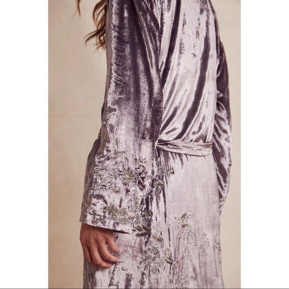 NWT Free People X Nigel Preston Embroidered Velvet Robe - Picture 16 of 16